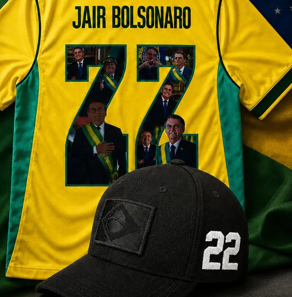 Combo boné 22 preto e camisa patriota
