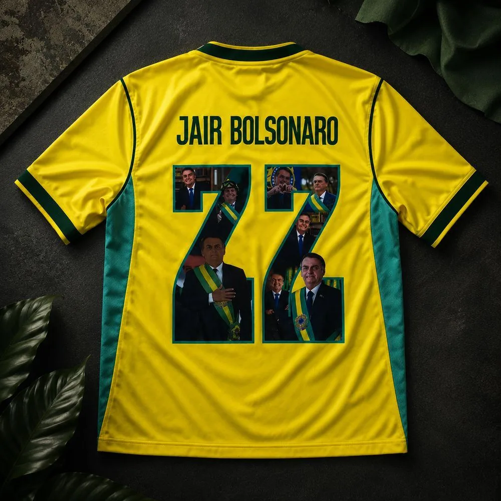 Camisa patriota 22 vista pelas costas